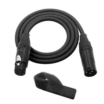 Аудиокабель XLR от мужчины к женщине, 3-контактный микрофонный кабель, Аудиоадаптер, Сбалансированный Микрофонный шнур, Разветвитель кабеля, Замена кабеля премиум-класса, прочный