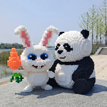 Гигантская панда Строительный блок Игрушка Сборка из мелких частиц Brick3D Модель Детская Игрушка для взрослых Подарок