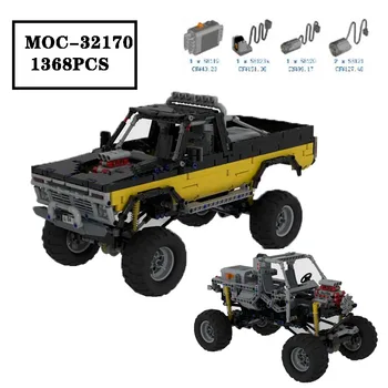 Классический строительный блок MOC-32170 внедорожный грузовик 4x4 с электрическим пультом дистанционного управления в сборе, аксессуар, модель для взрослых и детей, игрушка в подарок