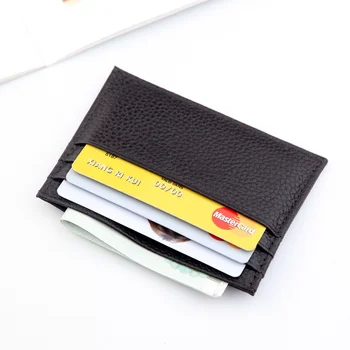 Мини-кошелек из натуральной кожи, Мужская сумка для визиток Soild Color, мужской маленький держатель для карт, Тонкий держатель для удостоверения личности