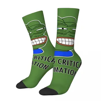Мужские компрессионные носки БЕЗ ВАЖНОЙ ИНФОРМАЦИИ Винтаж Harajuku Pepe Frog Animal в стиле хип-хоп с новым рисунком Crew Crazy Sock
