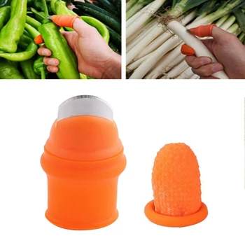 Садовый силиконовый нож для большого пальца с подставками для пальцев, нож для сбора фруктов Vege